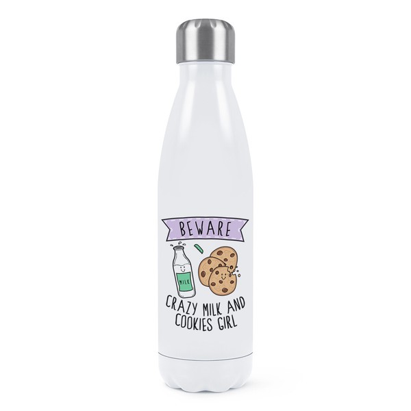 Beware VerrüCkte Milch Und Kekse MäDchen Doppelwand Wasserflasche Spass Daughter-image