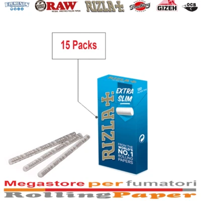 RAW Rizla Ultra Slim 5,7 mm Filtri Punte Avvolgibili 15 Confezioni x 120=1800 Filtro