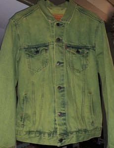 trucker neon green denim jacket 