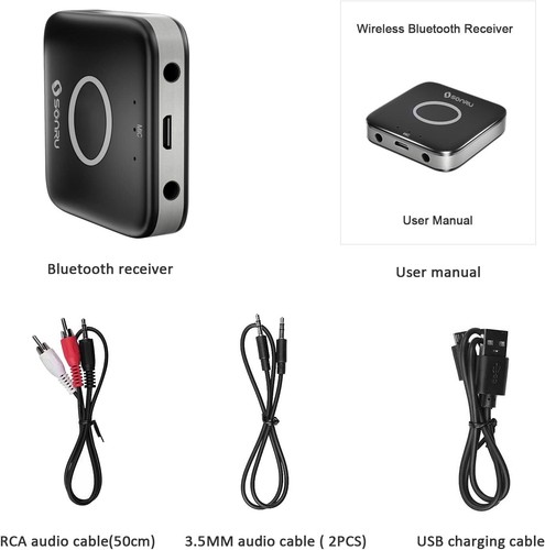 Bluetooth 5.3 Wireless Audio Receiver - Dual AUX Outputs & Noise Cancellation - Photo 9/9