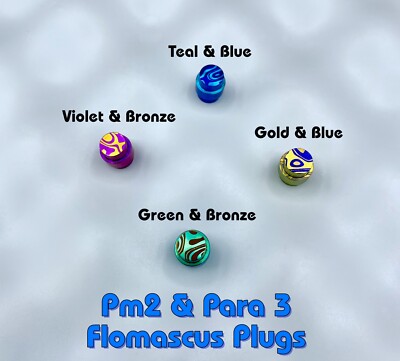 (NO KNIFE) Flomascus Titanium Plug sets for Spyderco Para 3 -  c223gp in 8 opts