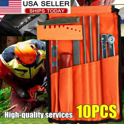 10PCS Chain Sharpener Saw Files Tool Chainsaw Sharpening Filing Kit FOR Stihl-