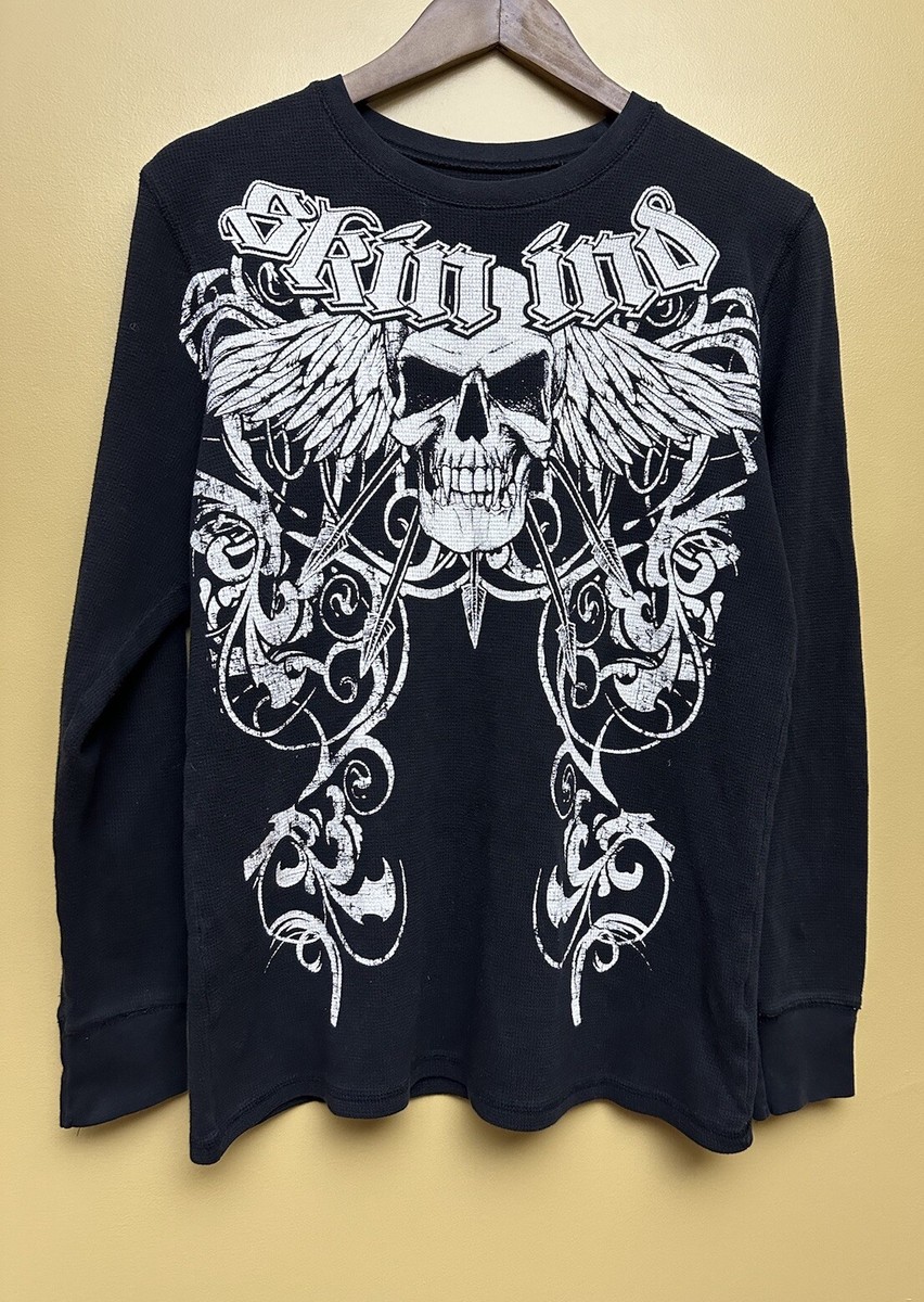 Skin Industries Y2K Skull Long Sleeve Affliction Style