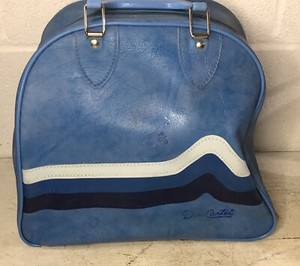 Vintage Preowned Brunswick Don Carter Bowling Ball Bag Rack Single Ball Blue