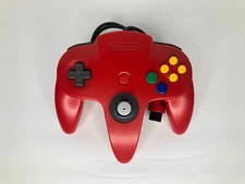 Nintendo 64 Controller: Red N64 Controller Tight Stick (NUS-005) OEM *TESTED