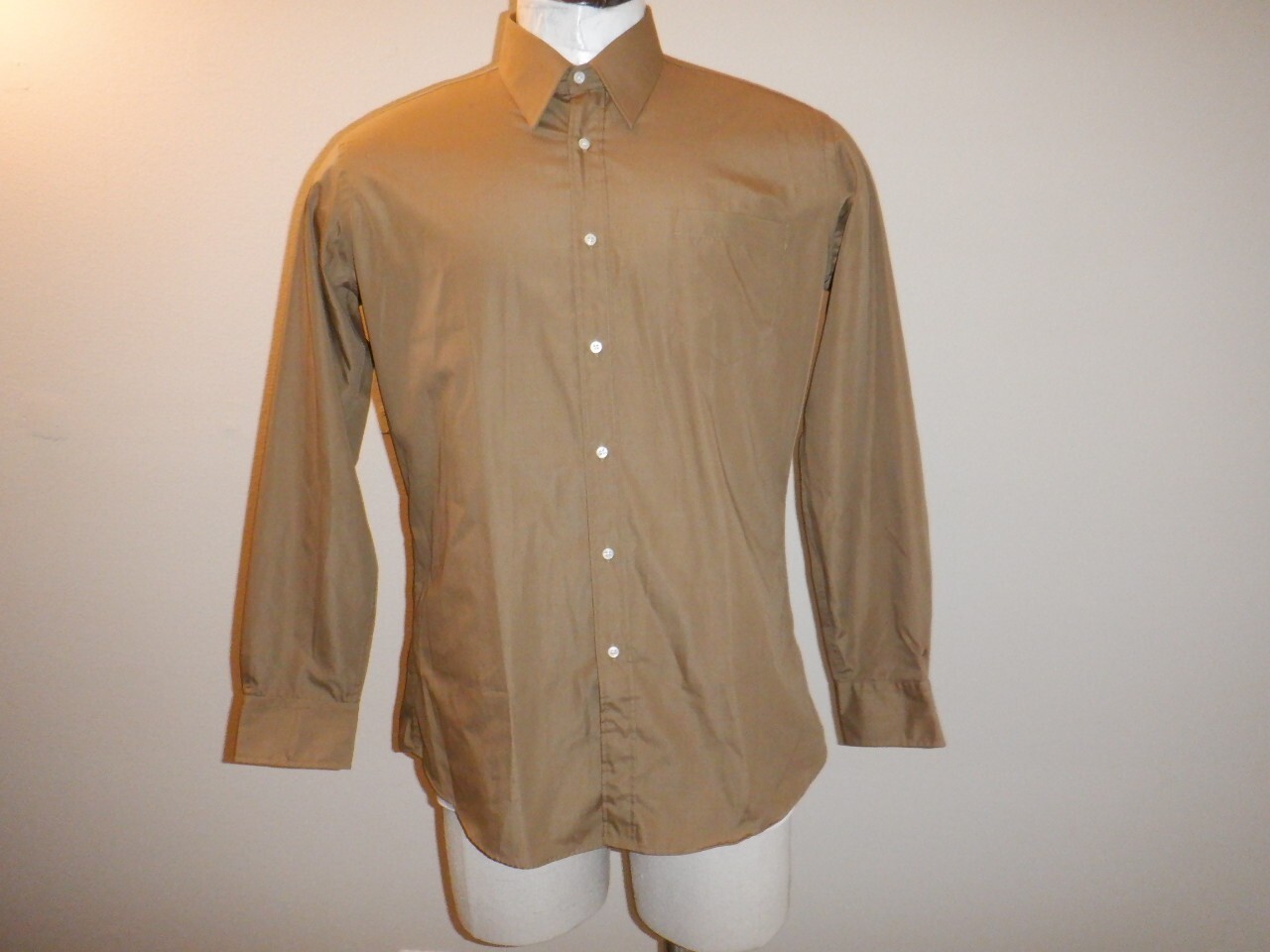 SAINT LAURENT Us intime ottimeioni! condizi Cami uomo YVESt SAINTnt LAUREN taglia33 16 32 3 marron manic lungani bottoni