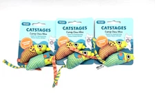 3 Pack Petstages Dental Health Catnip Chew Mice Cat Toy Multicolor, 2 pk each