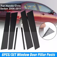For 2006-2011 Honda Civic Sedan Window Pillar Posts Door Trim Cover Decorations