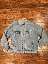 VTG Levis Denim Jacket Men's XL Type III USA Made 90s Punk Grunge 70507-4890