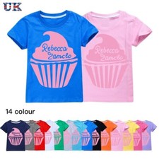 Zamfam Rebecca Zamolo Print Short Sleeve T-Shirt Girls Casual Cotton Tee Tops UK