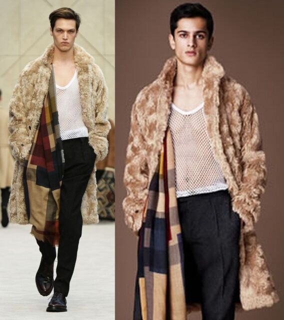 burberry fur coat mens