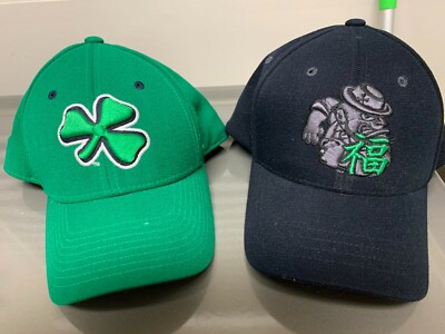  3 hats Notre Dame Fighting Irish Shamrock (size M/L + 7 1/8 )  hats 