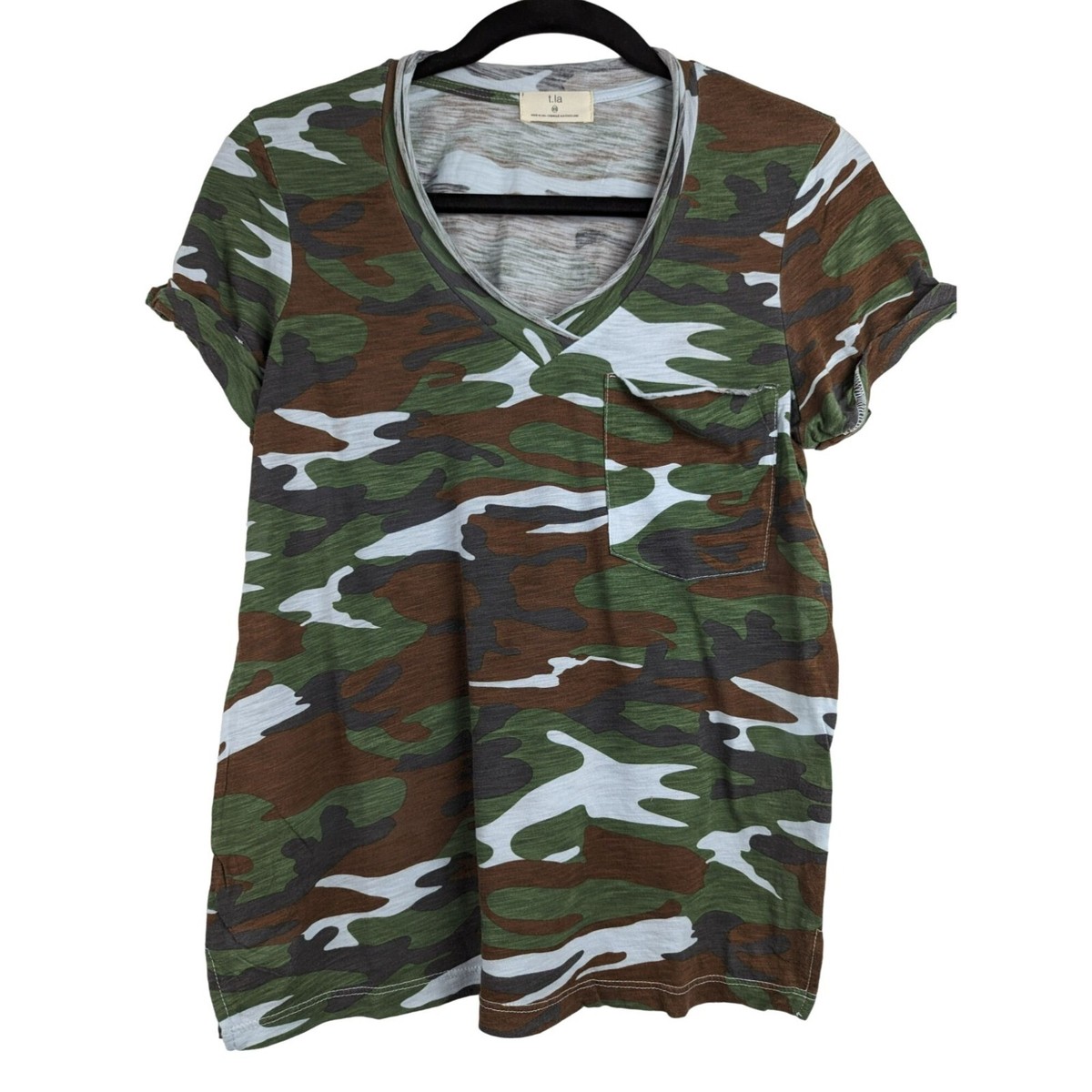 Cotton Short sleeve Camouflage Round neck T-shirt Cotton Short sleeve Camouflage Round neck T-shirt