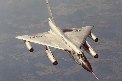 B-58 HUSTLER BOMBER VON CONVAIR IM FLUG 4x6 FOTODRUCK