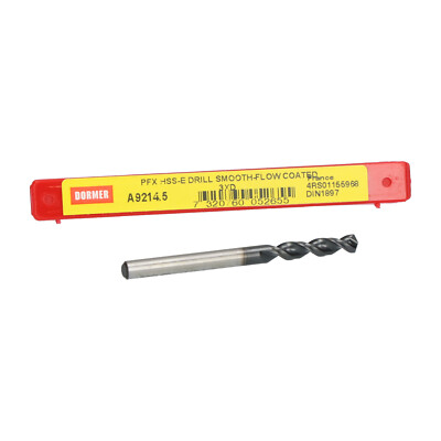 Dormer A9214.5 spiral drill HSCO short Zyli type W 130 gr 4.5mm New NFP