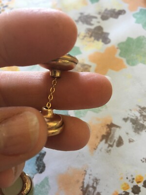 PAIRE DE BOUTONS de manchette dorés EUR 18,00 - FR
