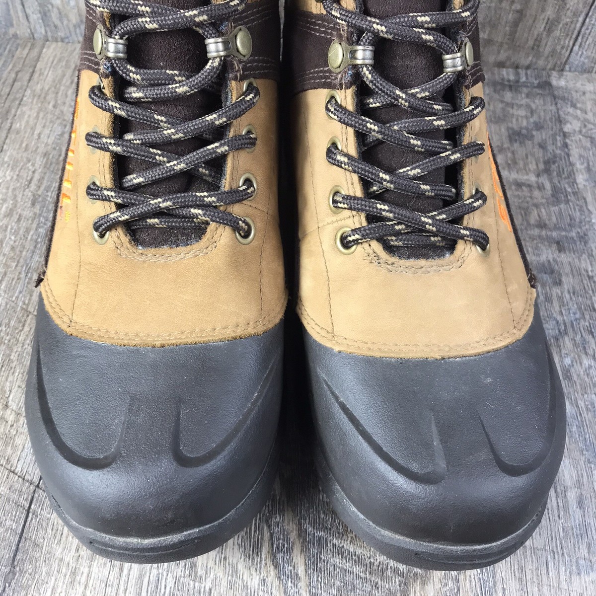 Stihl Mens LawnGrips Brown & Black Safety Toe Work Shoes Size 9.5 Leather & Rubb Stihl Lawn Grips work boots - YouTube main image 2