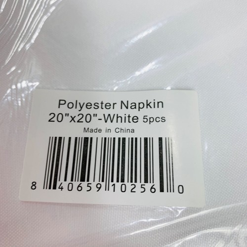 White Cloth Dinner Napkins Set 20 Washables 20x20 Home Parties Wedding Catering - Picture 5 of 7
