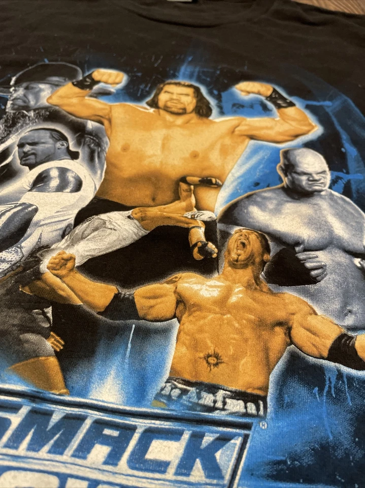 YOUTH Vintage 2007 WWE The Great Khali Undertaker Kane Rey Mysterio Shirt Sz XL - Image 4 of 4