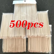 500 Pcs Nail Art Orange Wood Stick Cuticle Pusher Remover Pedicure Manicure Tool