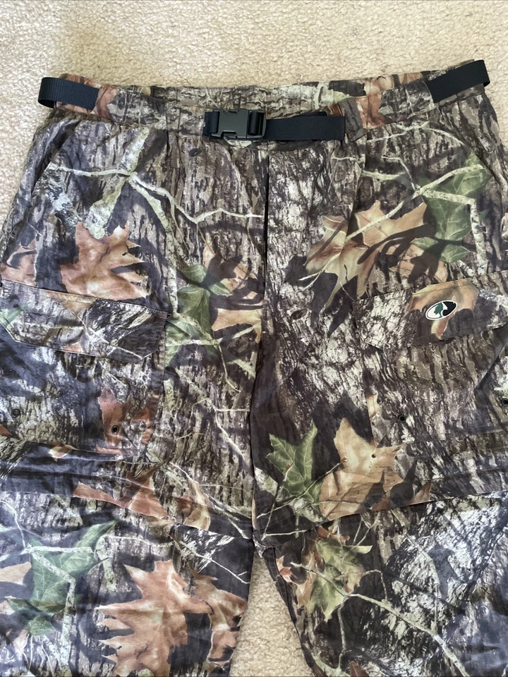 Russell Outdoors Treklite Mossy Oak Pants XL Hunting Zip-Off Shorts Camo Belted - Image 3 of 4