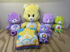 Vintage Lot of 6 Care Bears Plush 2002-2004 Mini PLUS RARE ORIGINAL PILLOW