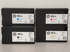 Lot of 4 Virgin HP 962XL Color and Black Ink Cartridges-EMPTY NEVER REFILLED