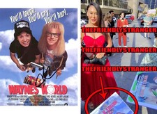 Tia Carrere signed "WAYNE'S WORLD" 8x10 Photo EXACT PROOF a SEXY Cassandra COA
