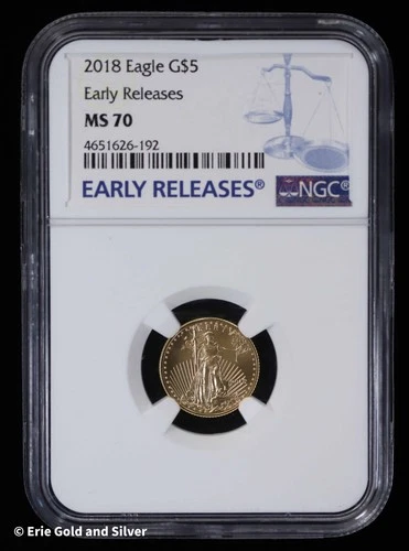 2018 $5 American Gold Eagle 1/10 oz NGC MS70 Early Release