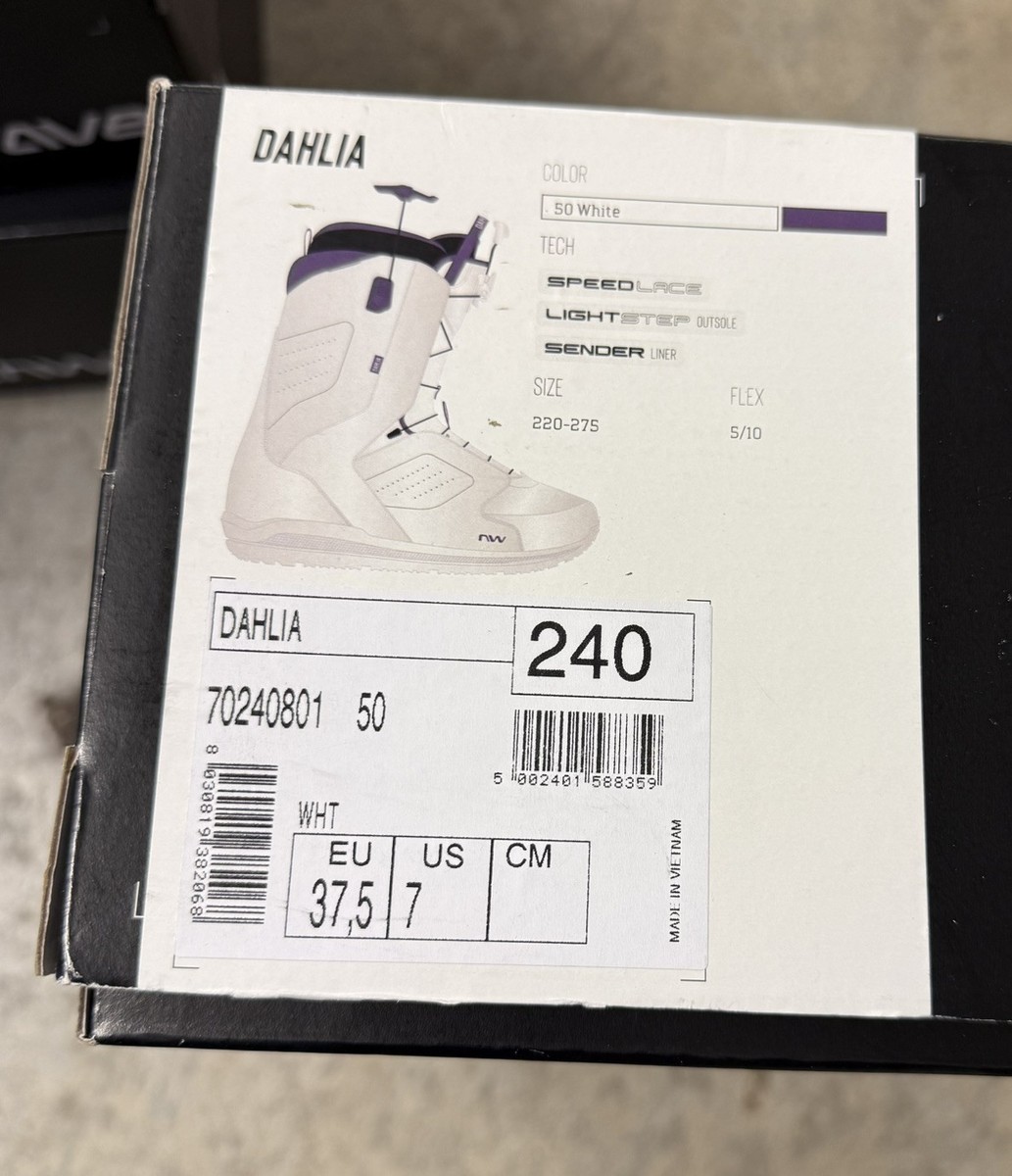 2025 NIB Womens Northwave Dahlia SLS SNOWBOARD BOOTS $265 White 7
