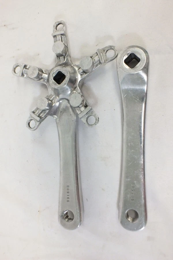 Juego de bielas de aleación económica de colección juego de bielas 165 mm 130 BCD cuadrado pista cónica bicicleta BMX Foto 3 de 4