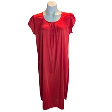 Betsy And Lace Vintage Nightgown Size XL Red Long Petal Sleeve