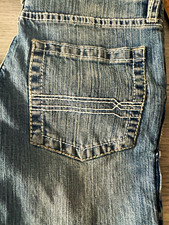 Cody James Boys Slim Straight Jeans Size 14 Blue Medium Wash Denim Button