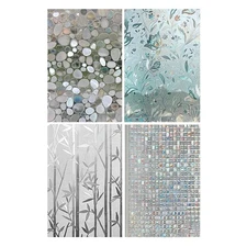 Frosted Glass Adhesive Sticker Electrostatic Window Film Bathroom Glass3773