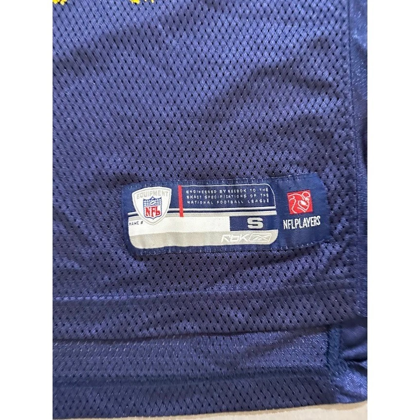 NFL San Diego Chargers Tomlinson #21 Football Jersey Blue Yellow Mens Small - Image 2 of 4