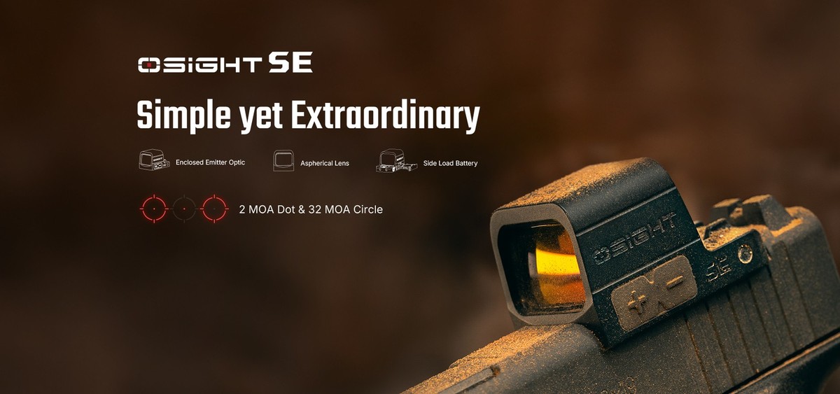 Olight Osight SE 2 MOA Dot Sight with 32 MOA Circle with Enclosed