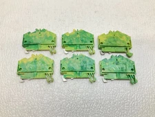 Wago 280 Green Yellow Wire Terminal Block Lot of 6 (TBI)