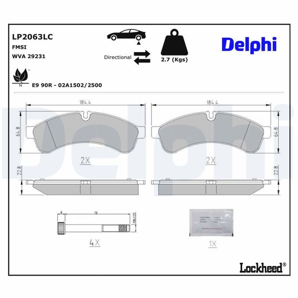 Delphi Bremsbelagsatz BremsklöTze FüR Iveco Daily IV Pritsche/Fahrgestell-image