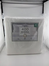 Hotel Signature Sateen 400 Thread Count Egyptian Cotton King White