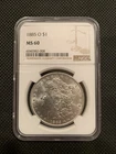 1885-O-P U.S. MORGAN SILVER DOLLAR - MS 60 - NGC GRADED!