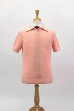 NWT $1400 Brunello Cucinelli Men's Ribbed Knit Short Sleeve Polo Sweater  A258