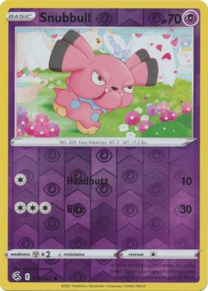 Snubbull - 115/264 - Common - Reverse Holo (Lp) Fusion Strike - Psychic Pokémon