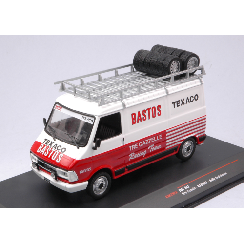 Fiat 242 Bastos Assistance With Roof Rack 1:43 Ixo Model Auto Rally -D- Neues Mo-image