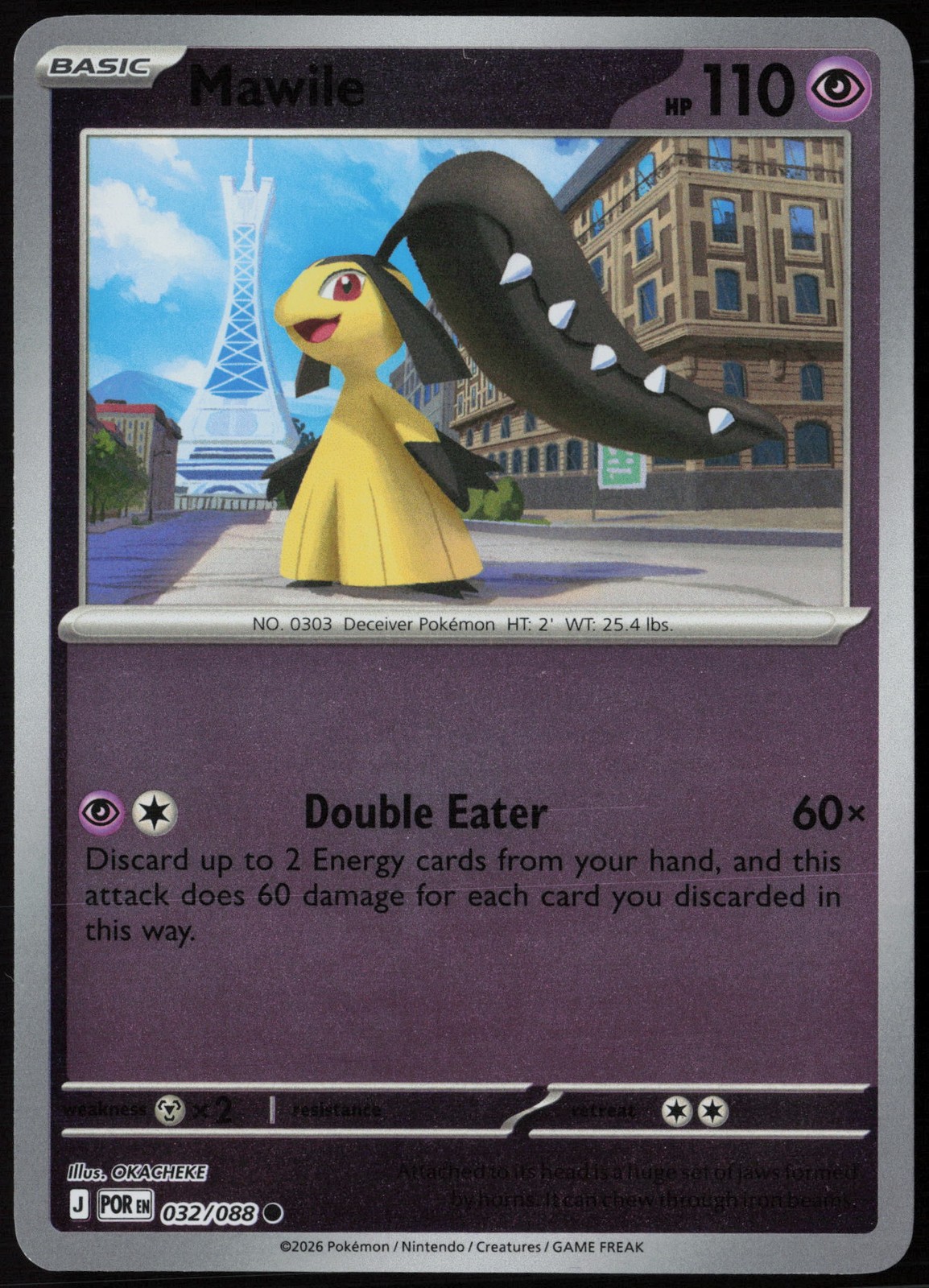 Mawile 032/088 ME03: Perfect Order Common Reverse Holofoil EN Pokemon NM