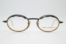Occhiali vintage Alain Mikli 2149 nero marrone ovale montatura eyeglasses