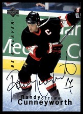 1995-96 Upper Deck Be a Player Auto Randy Cunneyworth Auto Ottawa Senators #S81