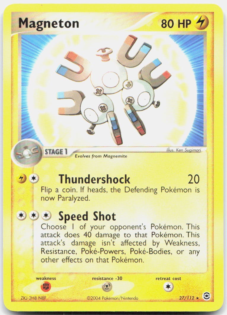 MAGNETON 27/112 Rare FireRed & LeafGreen Pokemon