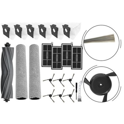 Seitenbürsten Set Walzenbürste HEPA Filterset für Mova S70 Roller Staubsauger