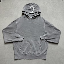 Old Navy Sweatshirt Mens Medium Gray Garment Dyed Washed Rotation Hoodie EUC