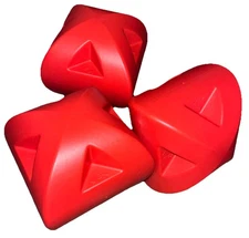 3 red Competition Cubes from  2023 2024 Vex IQ ROBOTICS Game